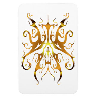 Elegant Guld Tribal Mask Abstrakt Design Magnet