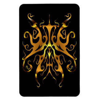 Elegant Guld Tribalmask Abstrakt Design Magnet