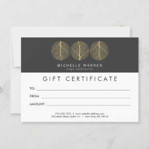 Elegant Guld Trio Logotyp Gift Certificate