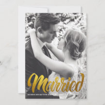 Elegant Guld Typografi, gift Bröllop foto