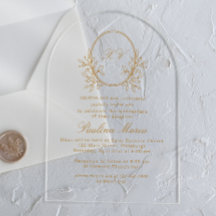 Elegant Guld Vapensköld Formal Quinceañera