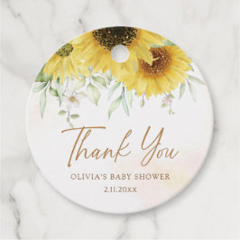 Elegant guld vattenfärg grönska Blommig Tacksamhet Gåvor Etiketter