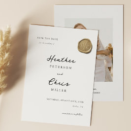 Elegant Guld Vax Säljare - Spara datum Spara Datumet