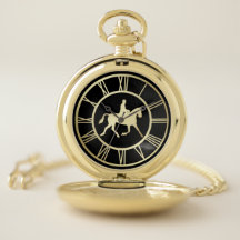 Elegant Guld Vintage Equestrian Roman Numeral