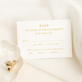Elegant Guld Vintage Glamor Bröllop OSA Kort
