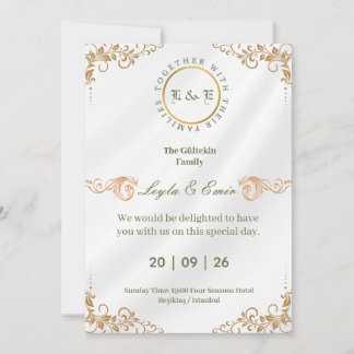 Elegant guld vintage spara datum datumet