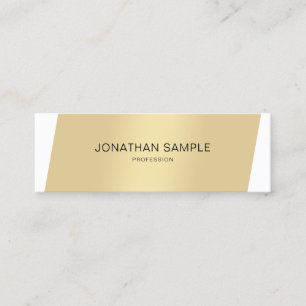 Elegant Guld vit minimalistisk modern Professionel Mini Visitkort