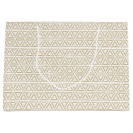 Elegant guld, vit triangulär geometrisk mönster