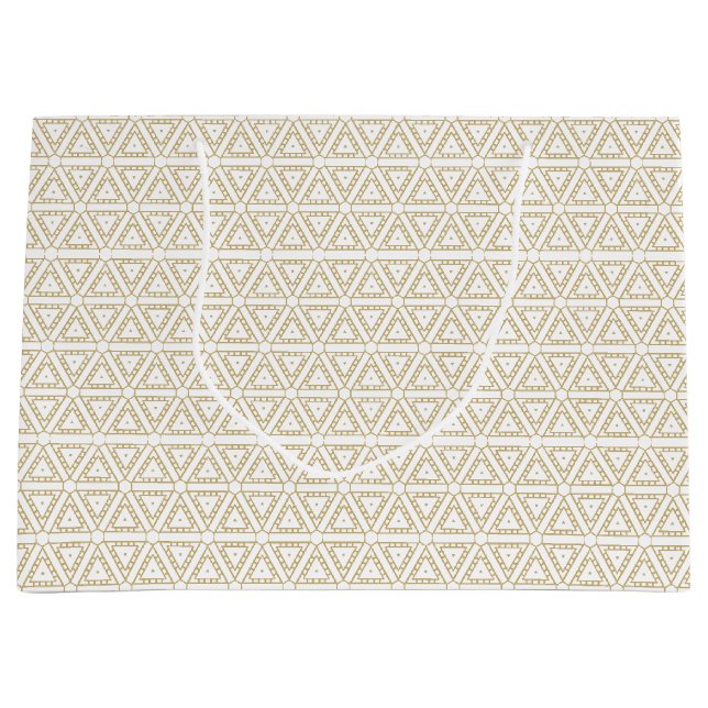 Elegant guld, vit triangulär geometrisk mönster (Framsidan)