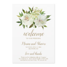 Elegant Guld Vita Blommigten Modern Bröllop