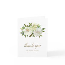 Elegant Guld Vita Blommigten Modern Bröllop