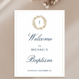 Elegant Guld Wandedräkt Kor Baptism Christening Poster
