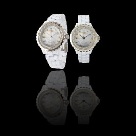 Elegant Guld White Faux Marble Anpassningsbar Armbandsur