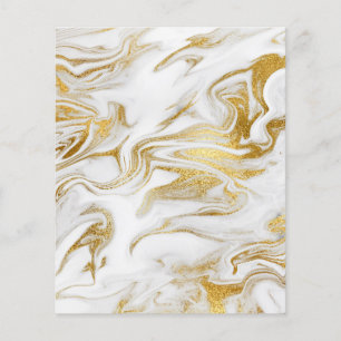 Elegant Guld White Faux Marble Scrapbook Papper