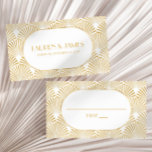 Elegant Guld White Geometric Art Deco Bröllop Placeringskort<br><div class="desc">Det här är ett platt kort för Guld Vit Geometric Art Deco Bröllop!</div>