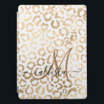 Elegant Guld White Leopard Cheetah Animal Print iPad Pro Skydd<br><div class="desc">Den här eleganten och chicen är perfekt för snyggten och trendiget mode. Den har en handdragen faux tryckt guld-folie cheetah leopard mönster ovanpå en vit bakgrund. Du kan ändra genom att klicka på anpassningsalternativen. Det är en lyxig och klassig safari-teman. ***VIKTIG ANMÄRKNING OM UTFORMNING: Om du vill ha en anpassad...</div>