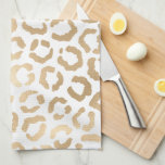 Elegant Guld White Leopard Cheetah Animal Print Kökshandduk<br><div class="desc">Den här eleganten och chicen är perfekt för snyggten och trendiget mode. Den har en handdragen faux tryckt guld-folie cheetah leopard mönster ovanpå en vit bakgrund. Du kan ändra genom att klicka på anpassningsalternativen. Det är en lyxig och klassig safari-teman. ***VIKTIG DESIGN-ANMÄRKNING: Om du vill ha en begäran från anpassad...</div>