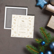 Elegant Guld Winter Löv jul