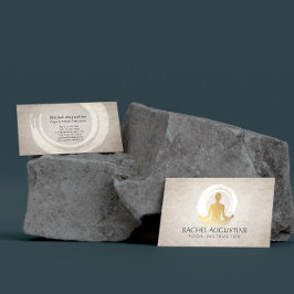 Elegant Guld Yoga Meditation Instruktör ZEN Symbol Visitkort