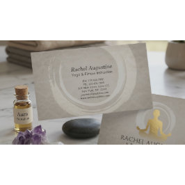 Elegant guld yogameditationsinstruktör ZEN-symbol Visitkort