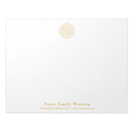 Elegant Guldblomma Livets Professionell Stor Anteckningsblock