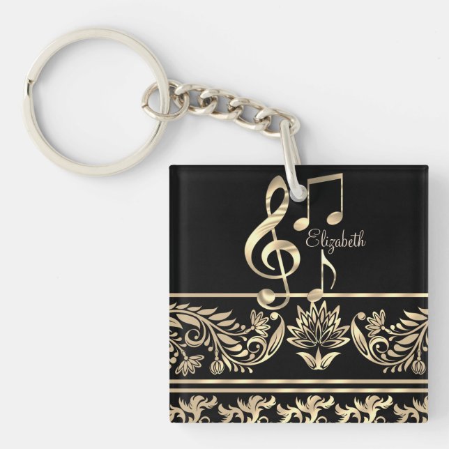 Elegant guldblomma,Violinnyckel,Not (Framsidan)