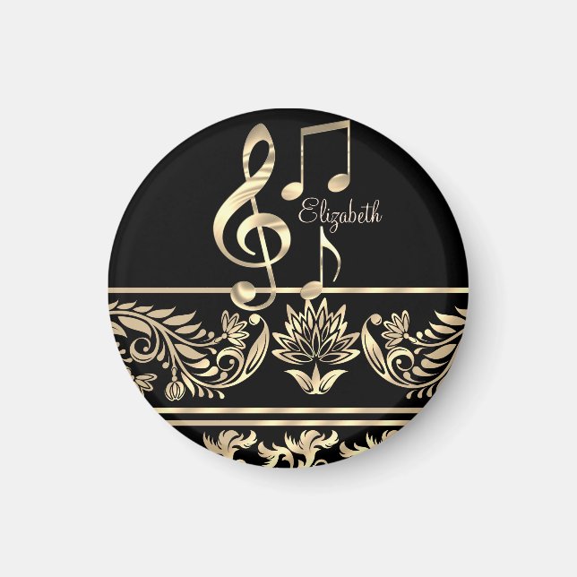 Elegant guldblomma,Violinnyckel,Not Magnet (Framsidan)