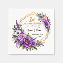 Elegant guldblommig 1-årsjubileum
