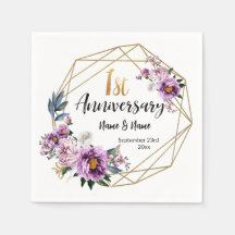 Elegant guldblommig 1-årsjubileum 