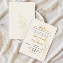 Elegant guldblommig islamisk bröllops-Nikah