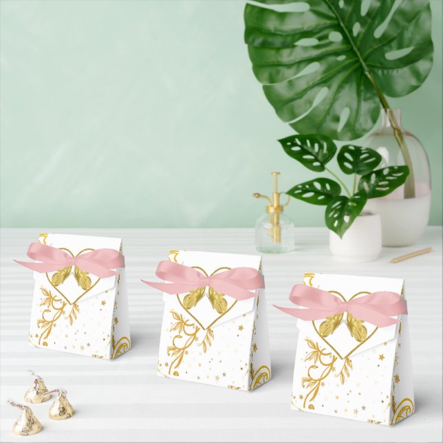 Elegant guldblommig presentbox för bröllopsfavorit presentaskar (Multipel)