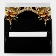 Elegant guldbord brevkuvert