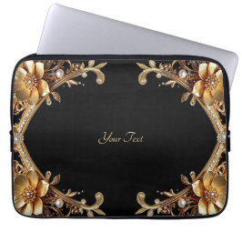 Elegant guldbordad laptopsleeve laptop fodral