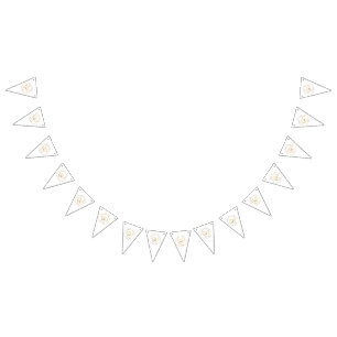 Elegant guldbröllopsmonogram vimplar