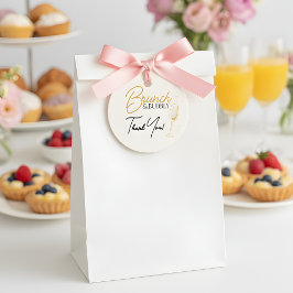 Elegant guldbrunch & Bubbly bröllopsfest Gåvor Etiketter