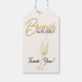 Elegant guldbrunch och bubbelbröllopsdusch presentetikett