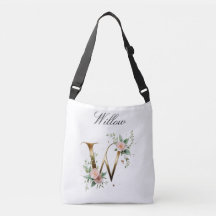 Elegant guldbukett Brev W Crossbody-väska