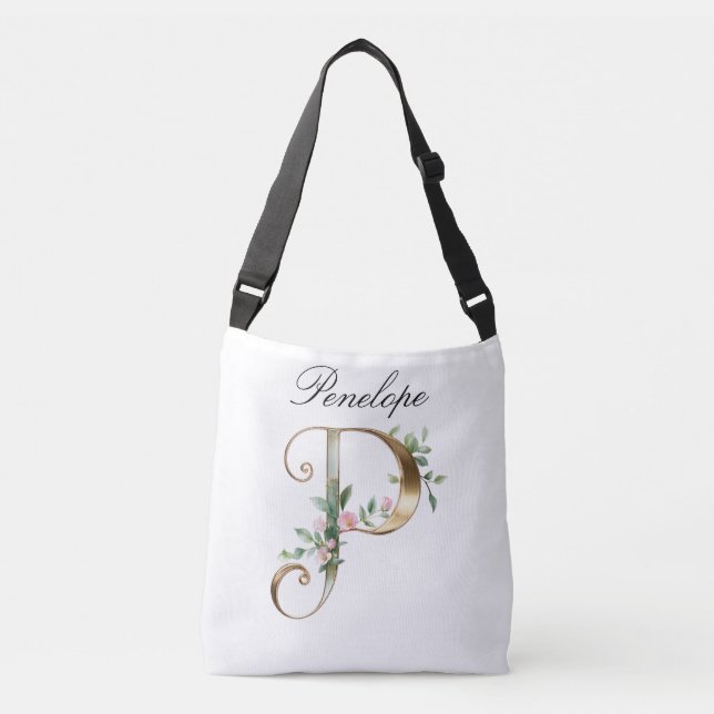 Elegant guldbukett brevb P axelväska (Framsida)