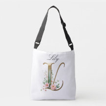 Elegant guldbukett brevväska L Crossbody-väska
