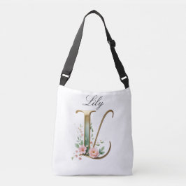 Elegant guldbukett brevväska L Crossbody-väska Axelväska