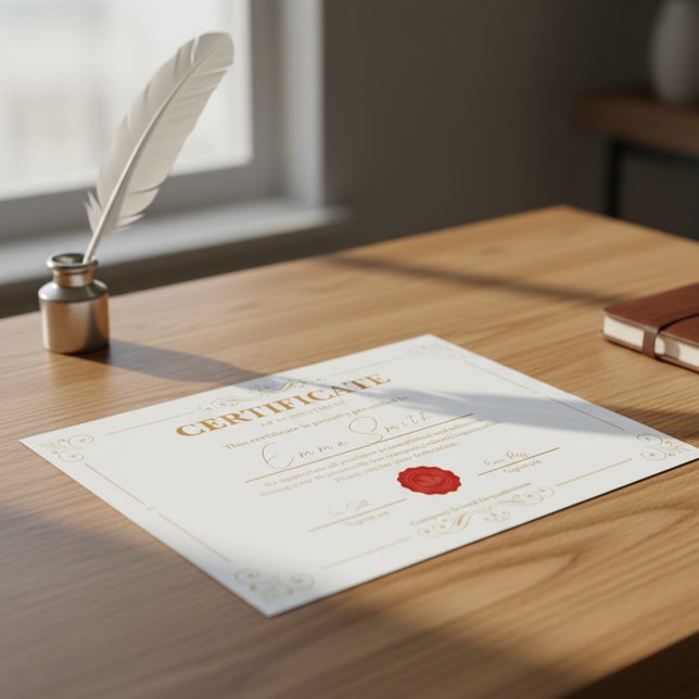 Elegant guldcertifikat för prestation Mall (Skapare uppladdad)