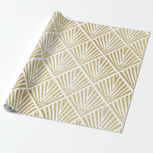 Elegant Gulddiamant handflatan art deco-design Presentpapper