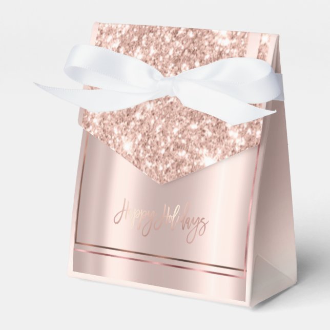 Elegant Gulden ro glad helg Presentaskar (Framsidan Sidan)