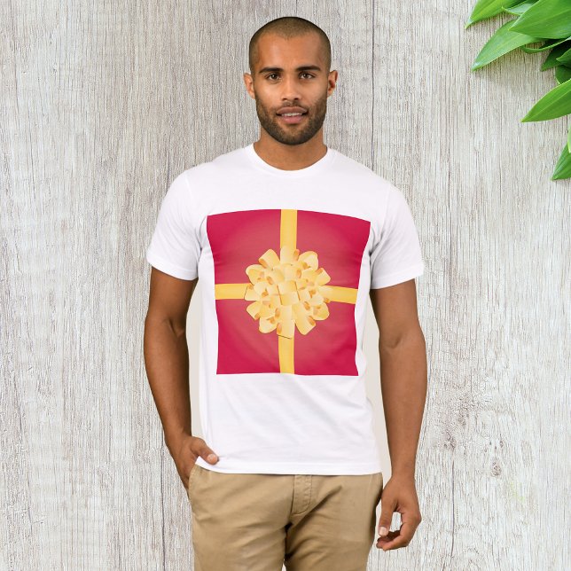 Elegant guldfärgad pom-pom-presentbåge t shirt (Skapare uppladdad)