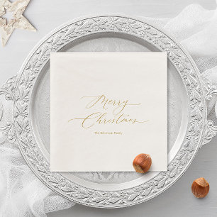 Elegant guldfont “God Jul” Pappersservett