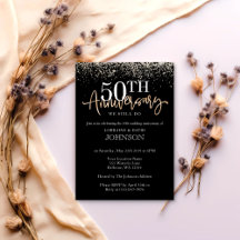 Elegant guldglitter 50-årsjubileum fest