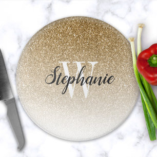 Elegant guldglitter Ombre-monogram