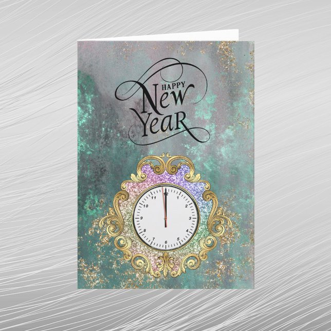 Elegant guldkalender nyår helgkort (Skapare uppladdad)