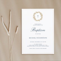 Elegant guldkrans Navy Kors Dop Dopceremoni