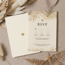 Elegant guldmarmor botanisk RSVP